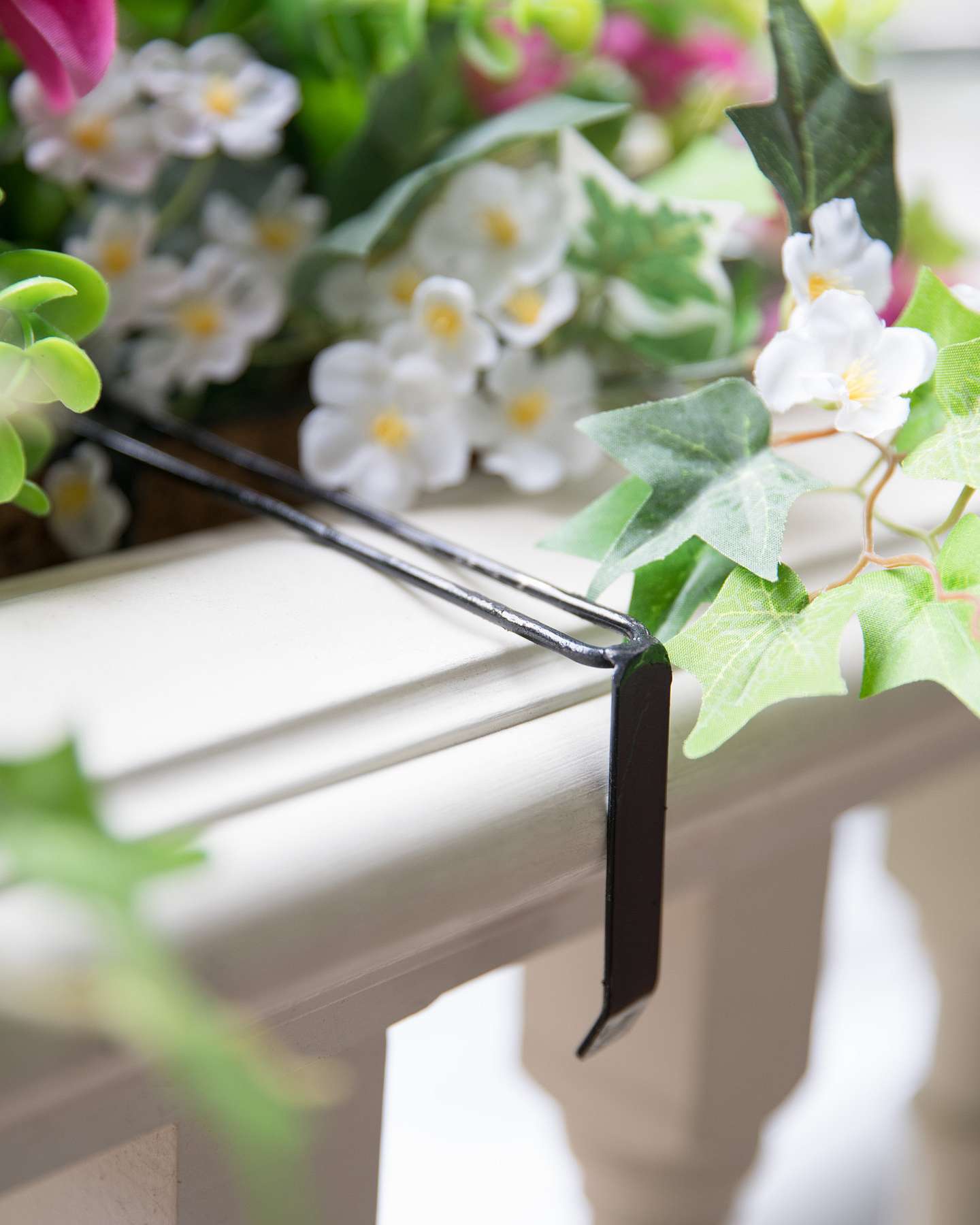 Balsam Hill Outdoor Radiant Peony Artificial Spring Window Box Closeup View