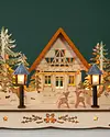 Wooden Christmas Mantel Village by Balsam Hill Closeup 20