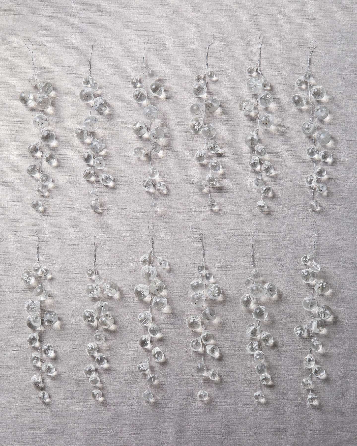 Balsam Hill Weihnachtsbaumschmuck-Set Sternschnuppen | Frostige Eleganz