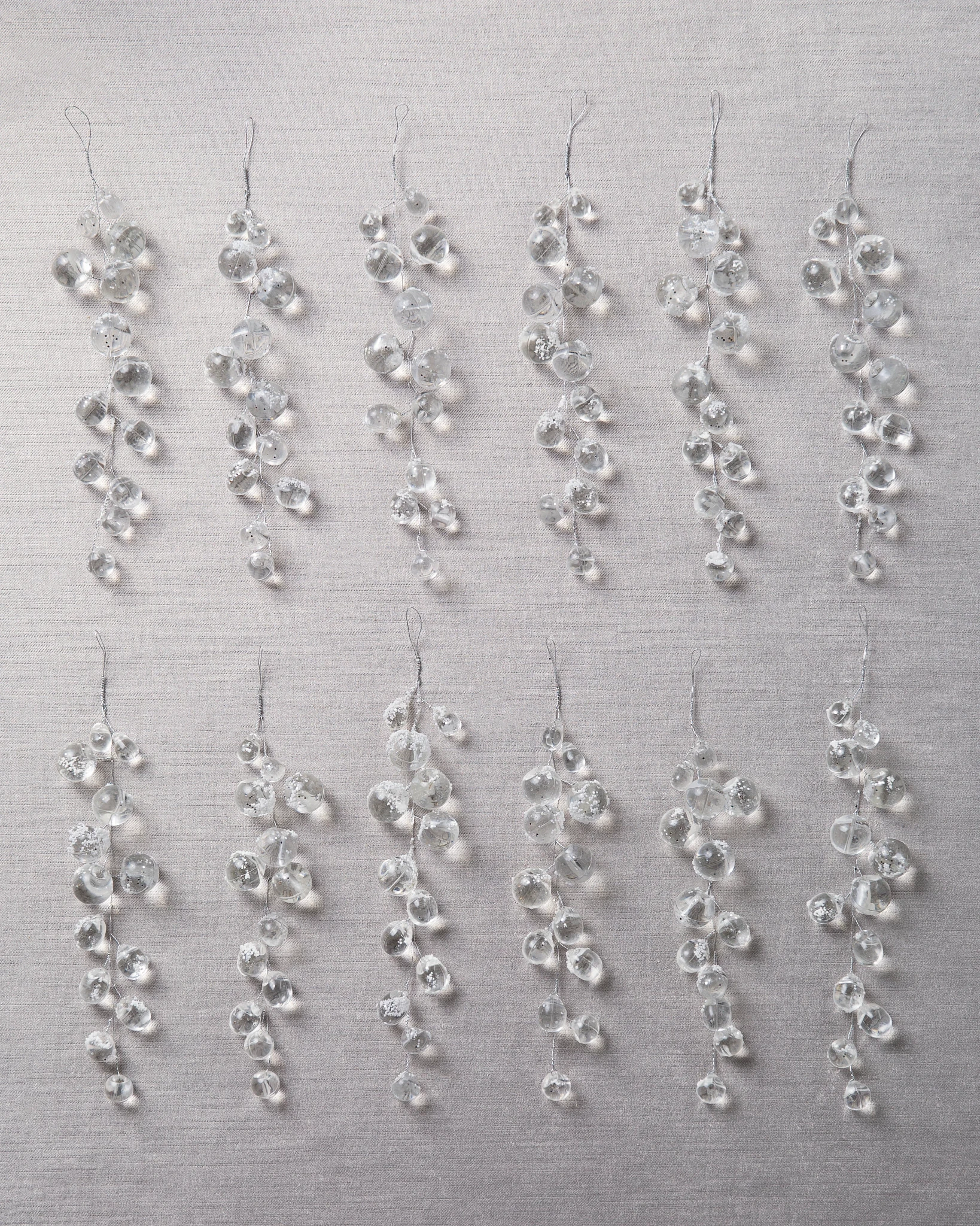 Starry Night Snowy Cluster Ornament Set