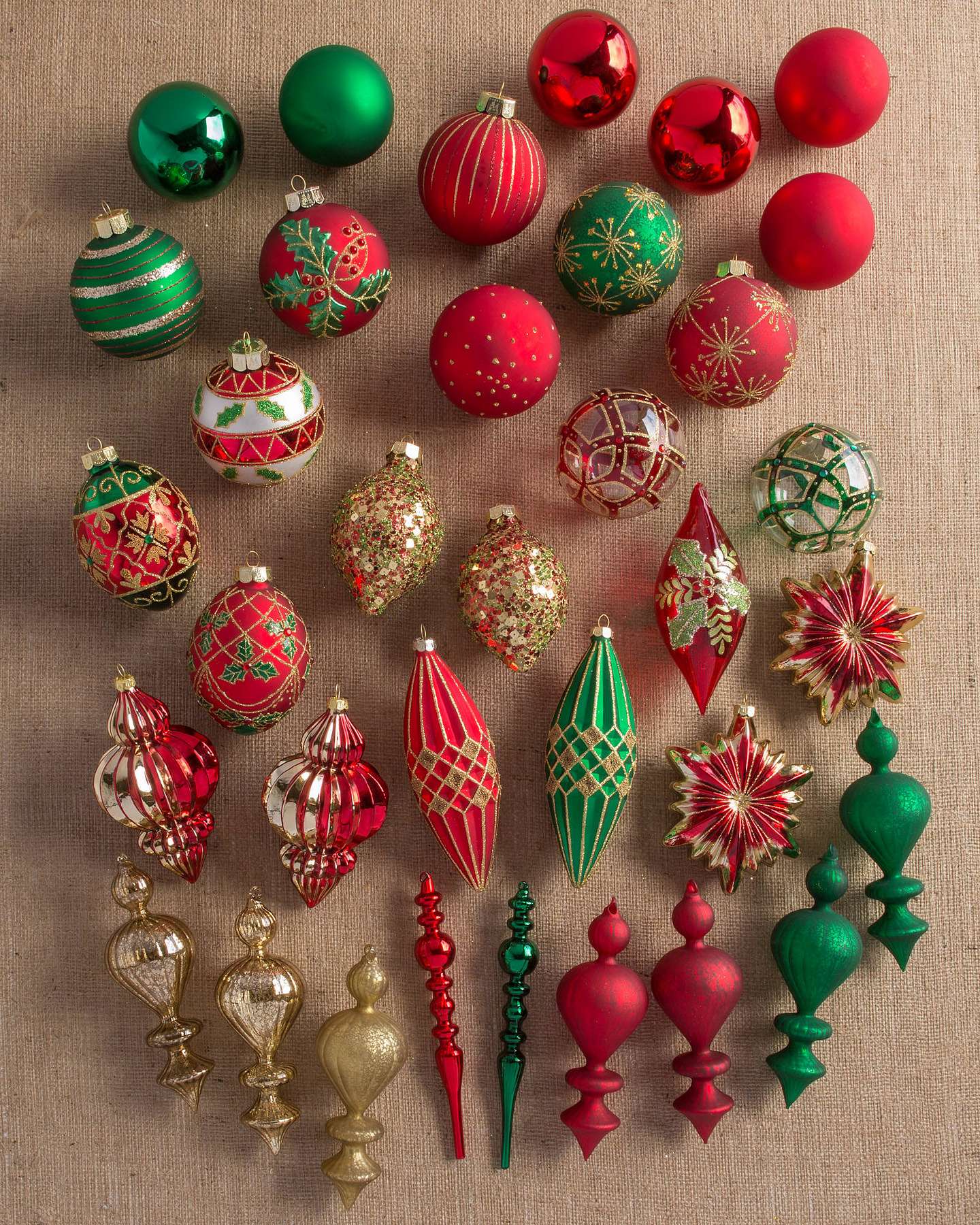 Balsam Hill Christmas Cheer Christmas Ornament Set of 35 with Elegant Shine