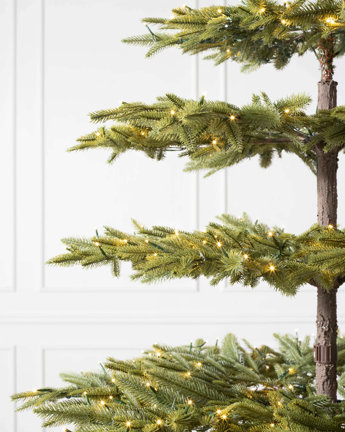 Balsam Hill Calistoga Ornament Tree Closeup with Glowing Bulbs
