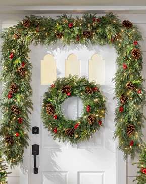 Outdoor Winter Evergreen Front Door Kit Outdoor Winter Evergreen Front Door Kit