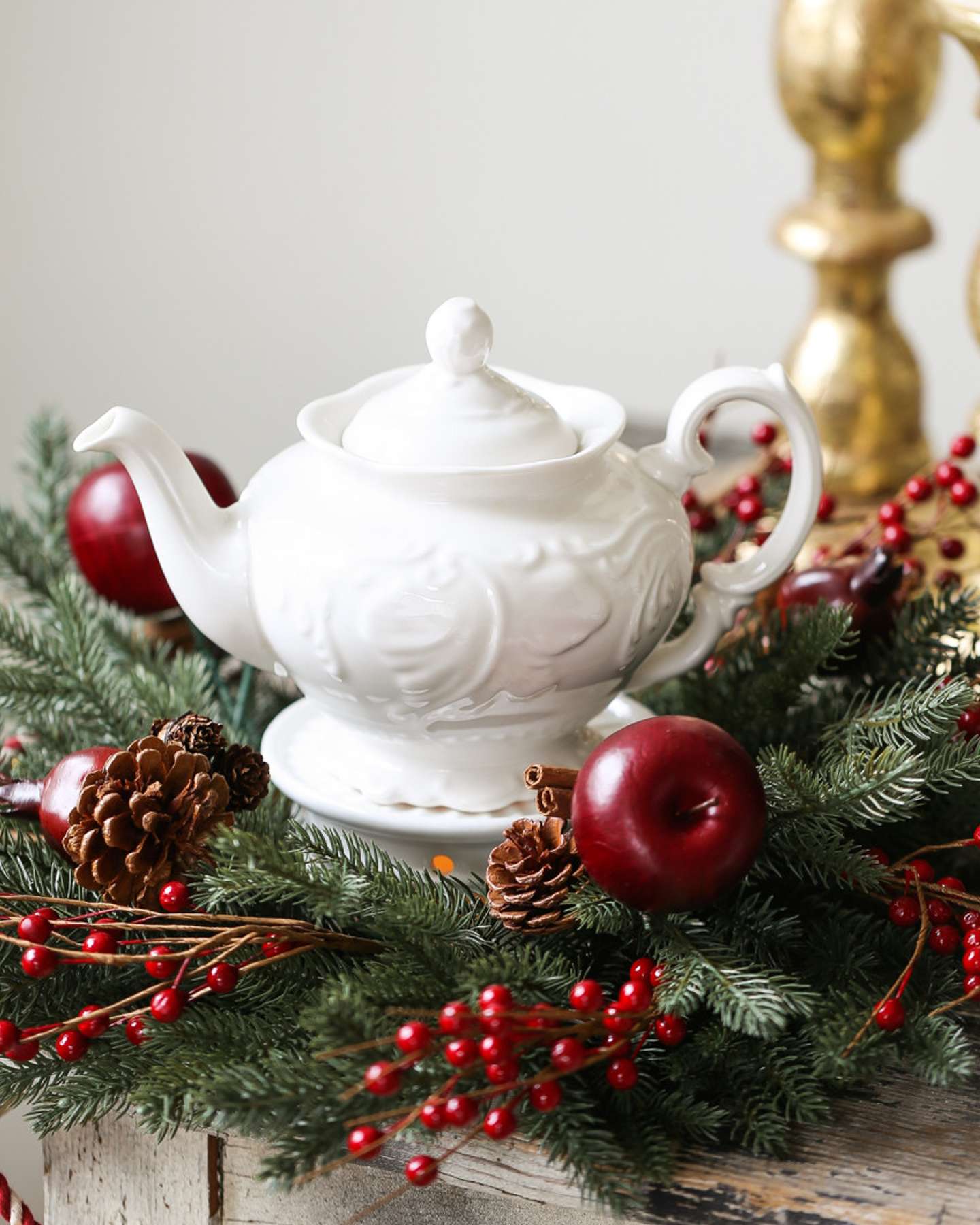 Balsam Hill Heritage Spice Artificial Christmas Wreath Thirsty for Tea Blog Feature