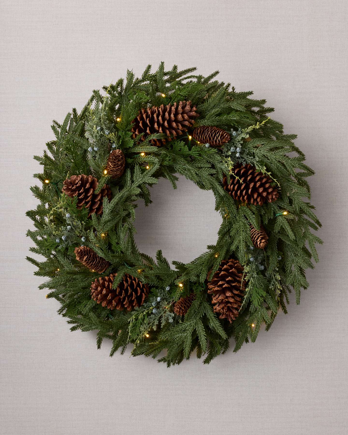 24" Real-Feel® Cypress Juniper Berry Wreath
