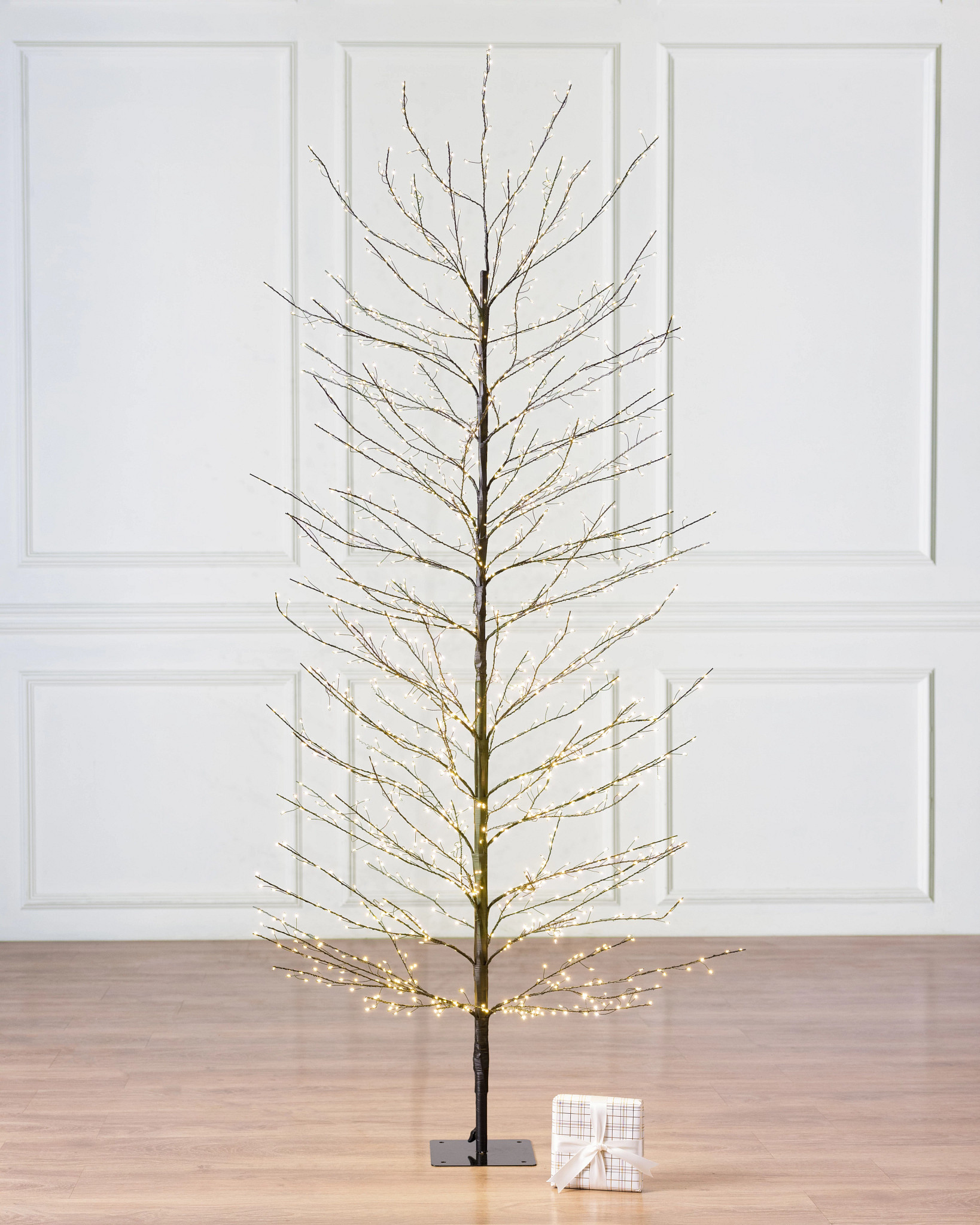 Black Fairy Light Twig Trees