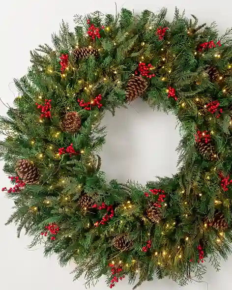 Outdoor Red Berry Pine Wreath by Balsam Hill