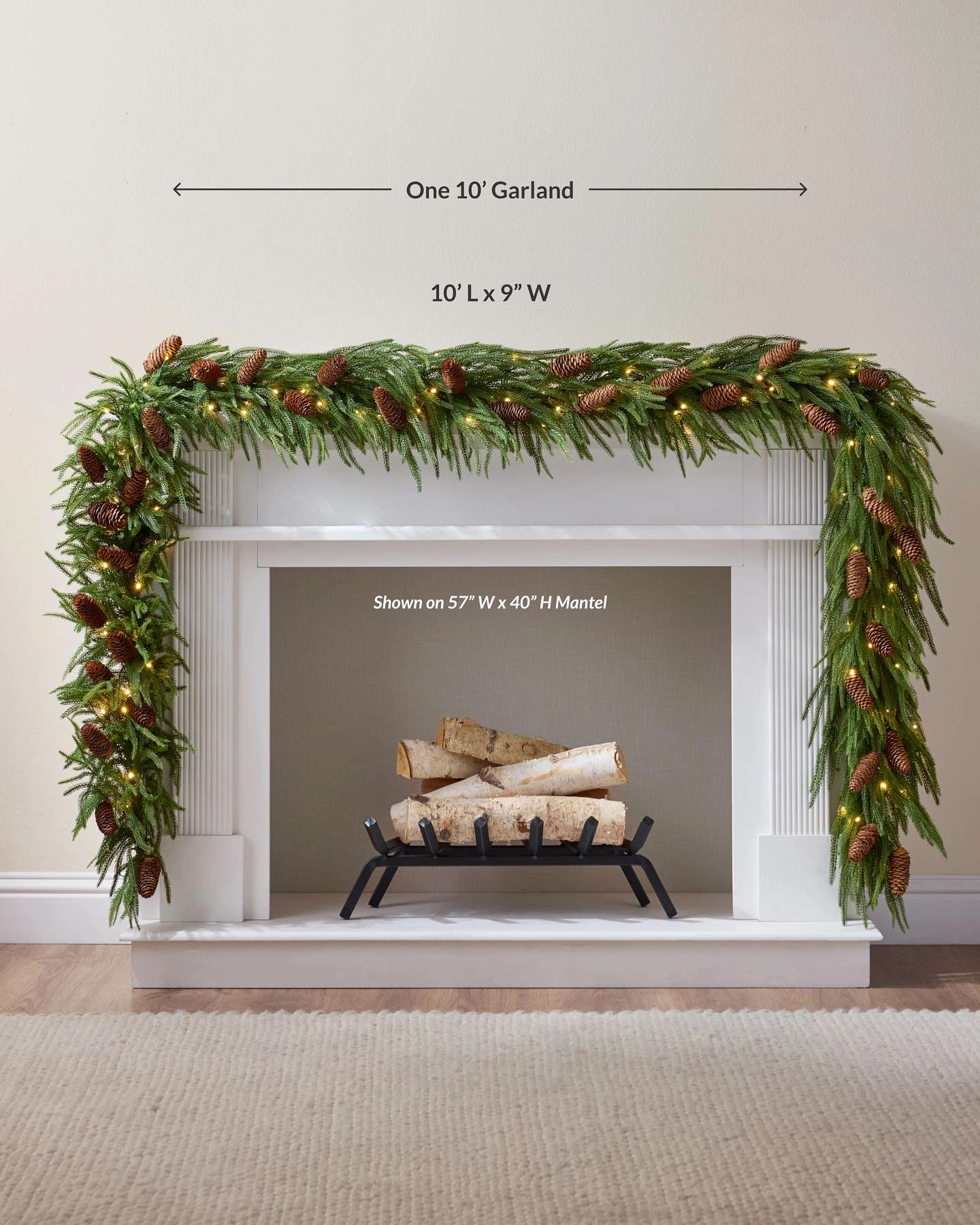 6' Real-Feel® Pinecone Garland