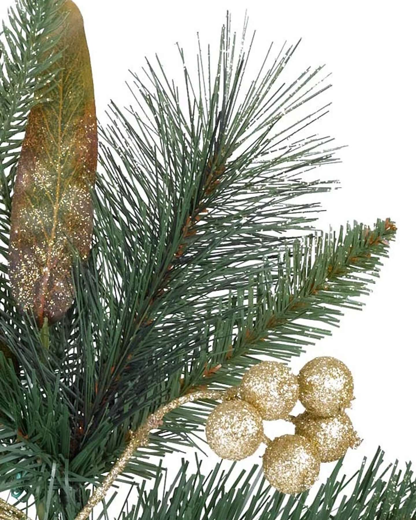 Balsam Hill Coloma Golden Pine Potted Artificial Christmas Tree Detail