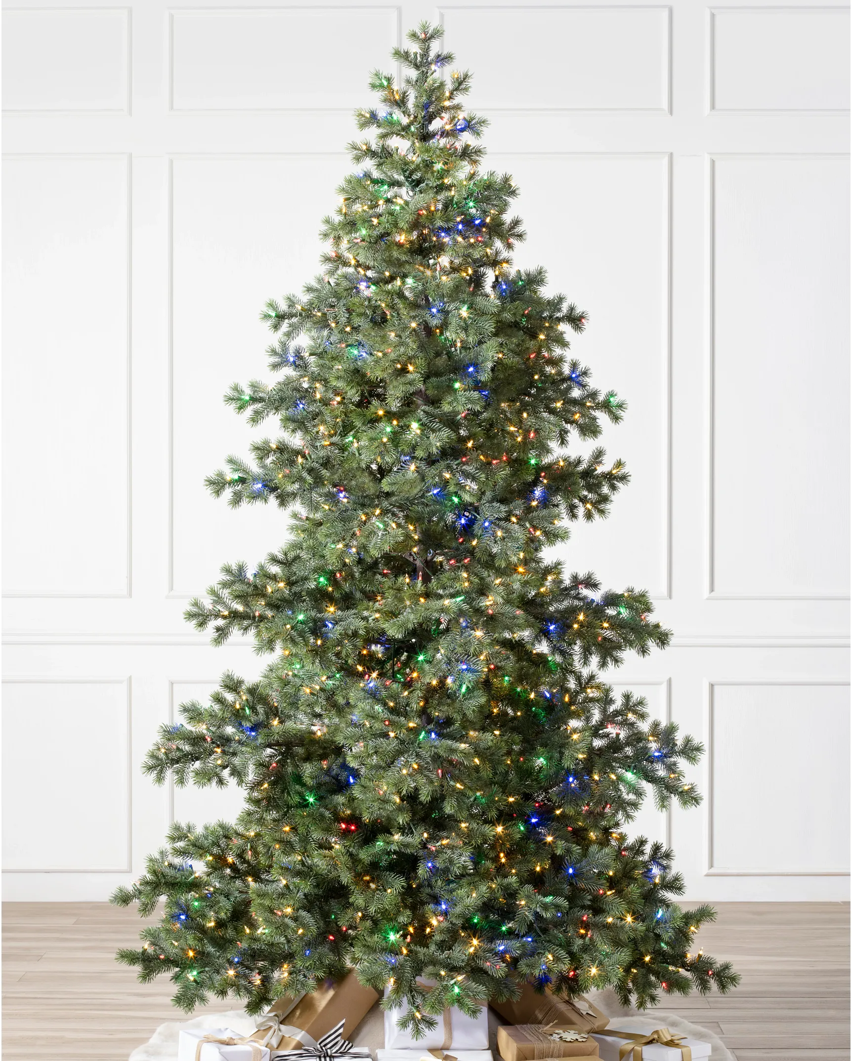 Artificial christmas hot sale tree with lights