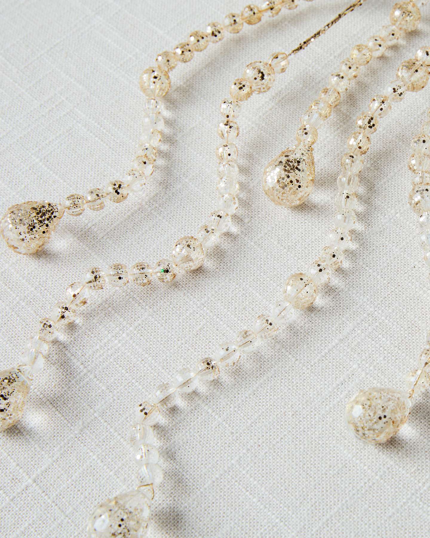 Champagne Crystal Drop Christmas Picks, Set of 12