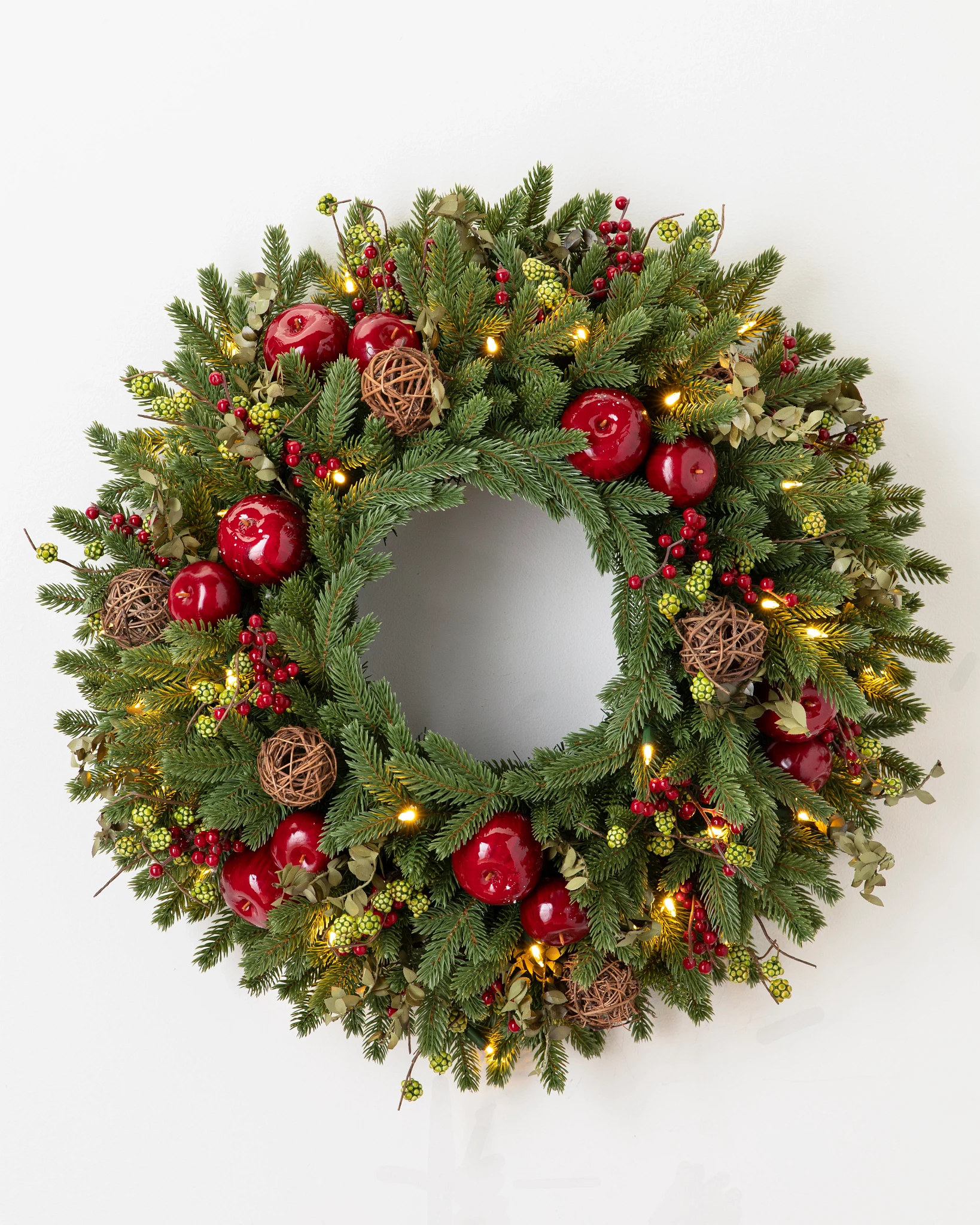 Festlicher Weihnachtskranz Norwegische Rotfichte
