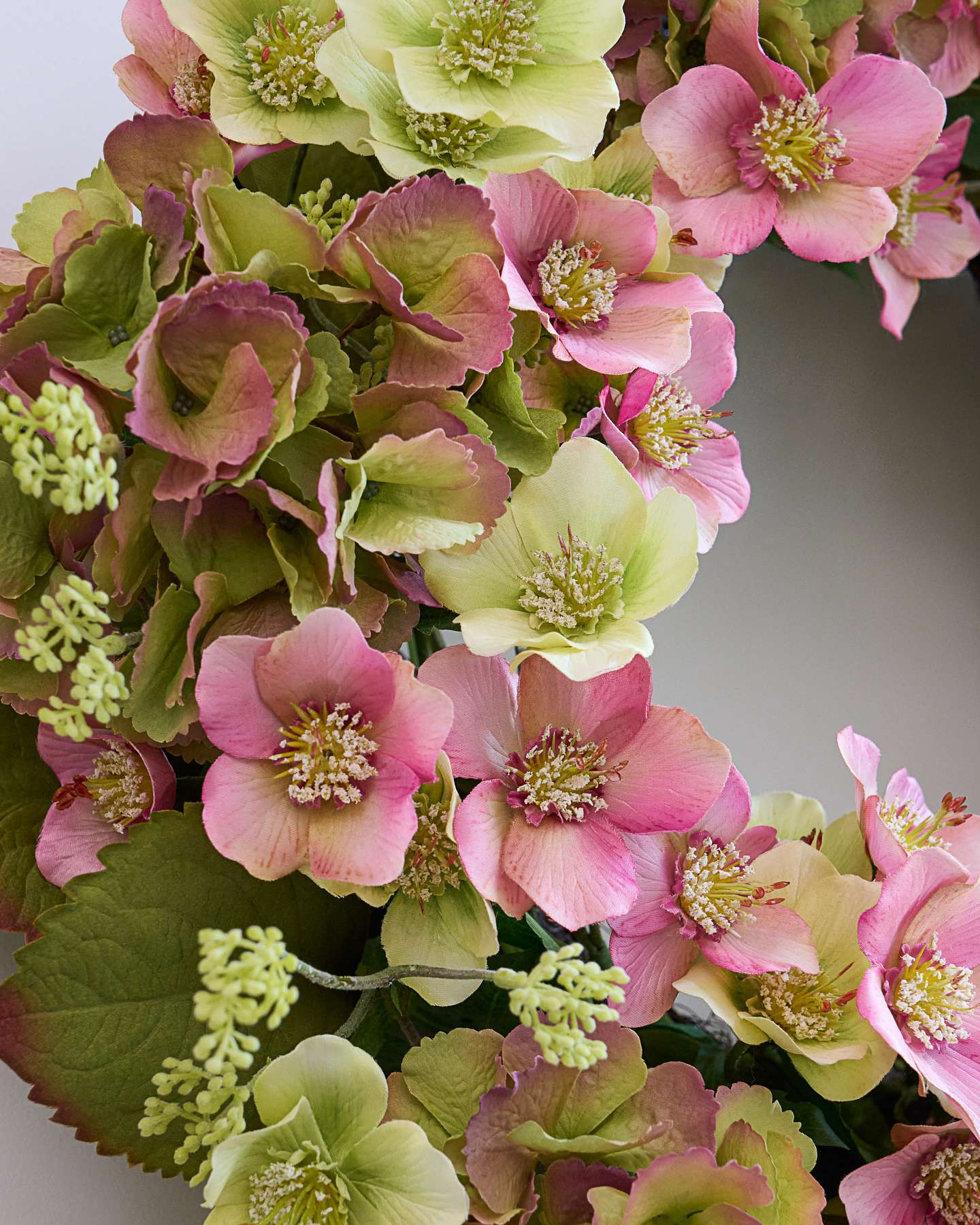 Morning Blossoms Wreath by Balsam Hill Closeup 30