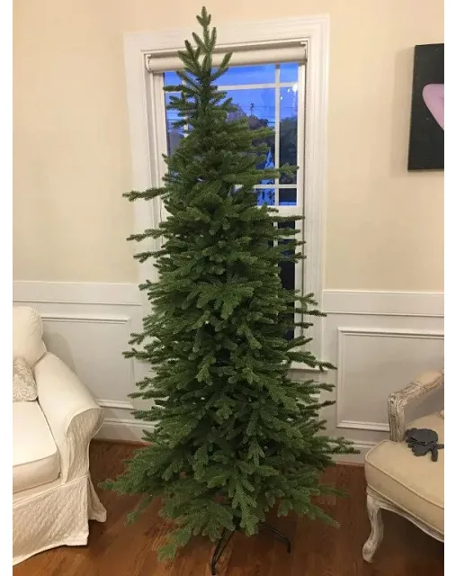 Red Spruce Slim Artificial Christmas Tree Balsam Hill
