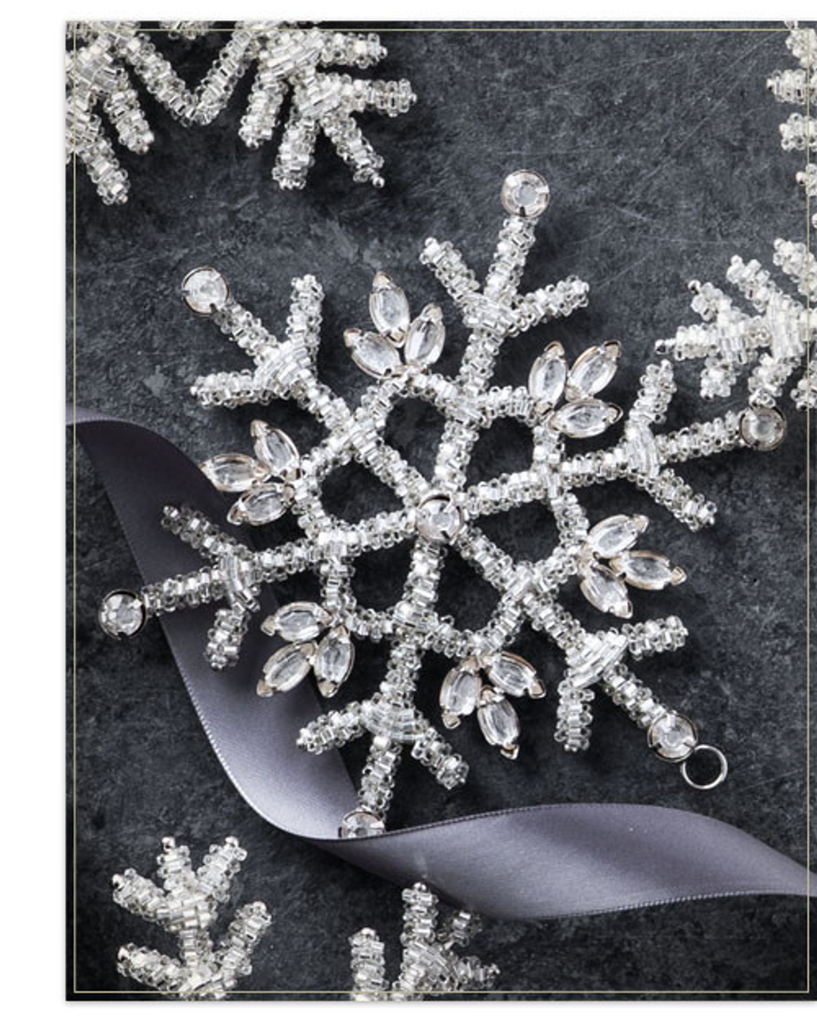 Beaded Snowflake Christmas Ornament | Balsam Hill