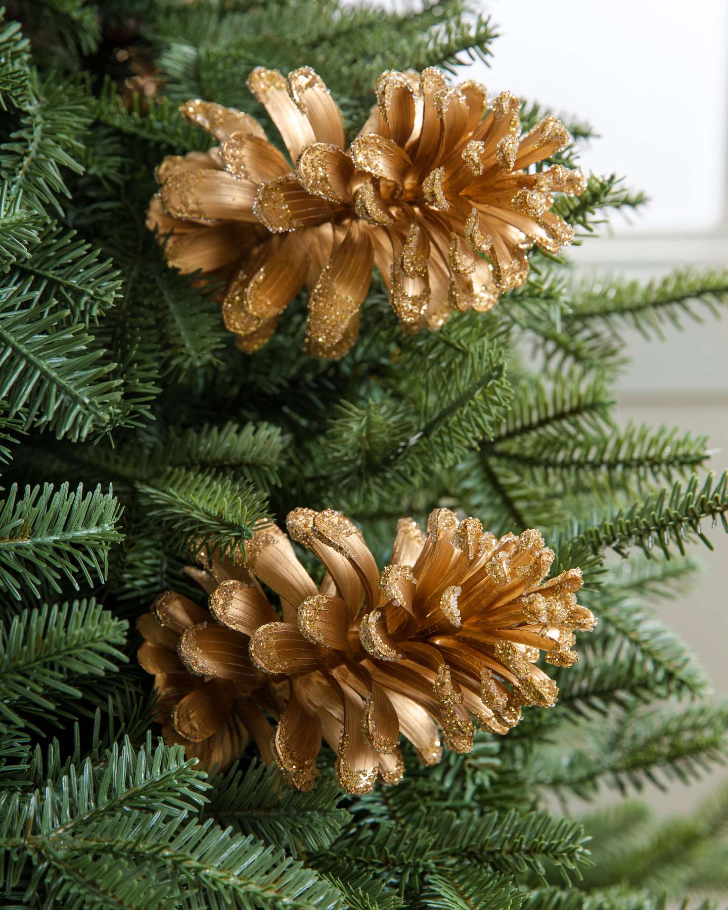Balsam Hill Giant Pinecone Artificial Christmas Tree Picks Set of 12