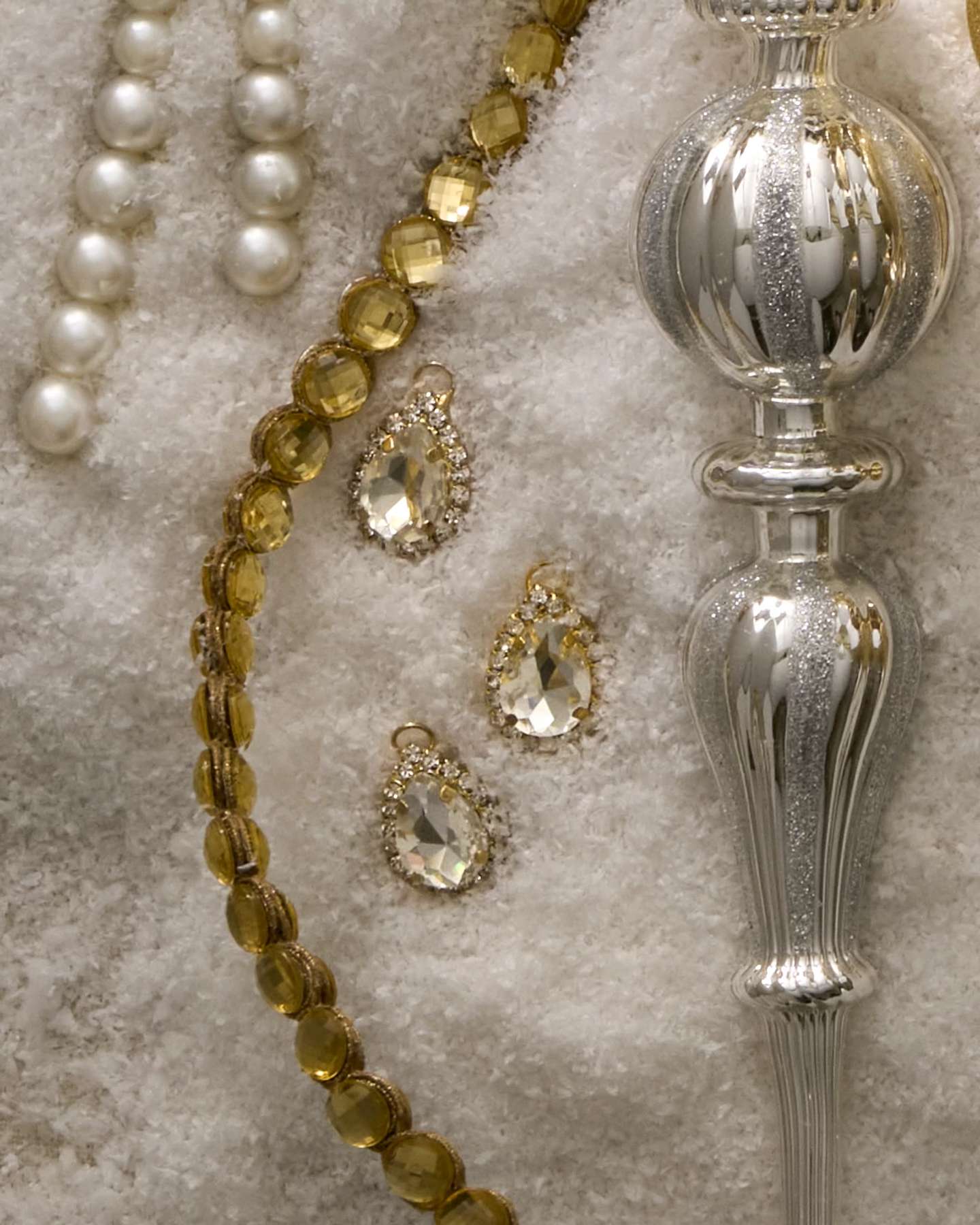 Rhinestone Gem Drop Ornament Set