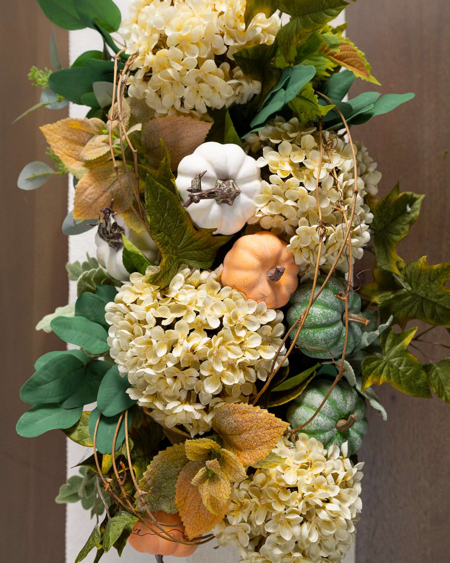 Balsam Hill Fairytale Pumpkin Artificial Flower Arrangement Unlit Closeup