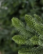 Close-up of lifelike artificial Christmas tree needles