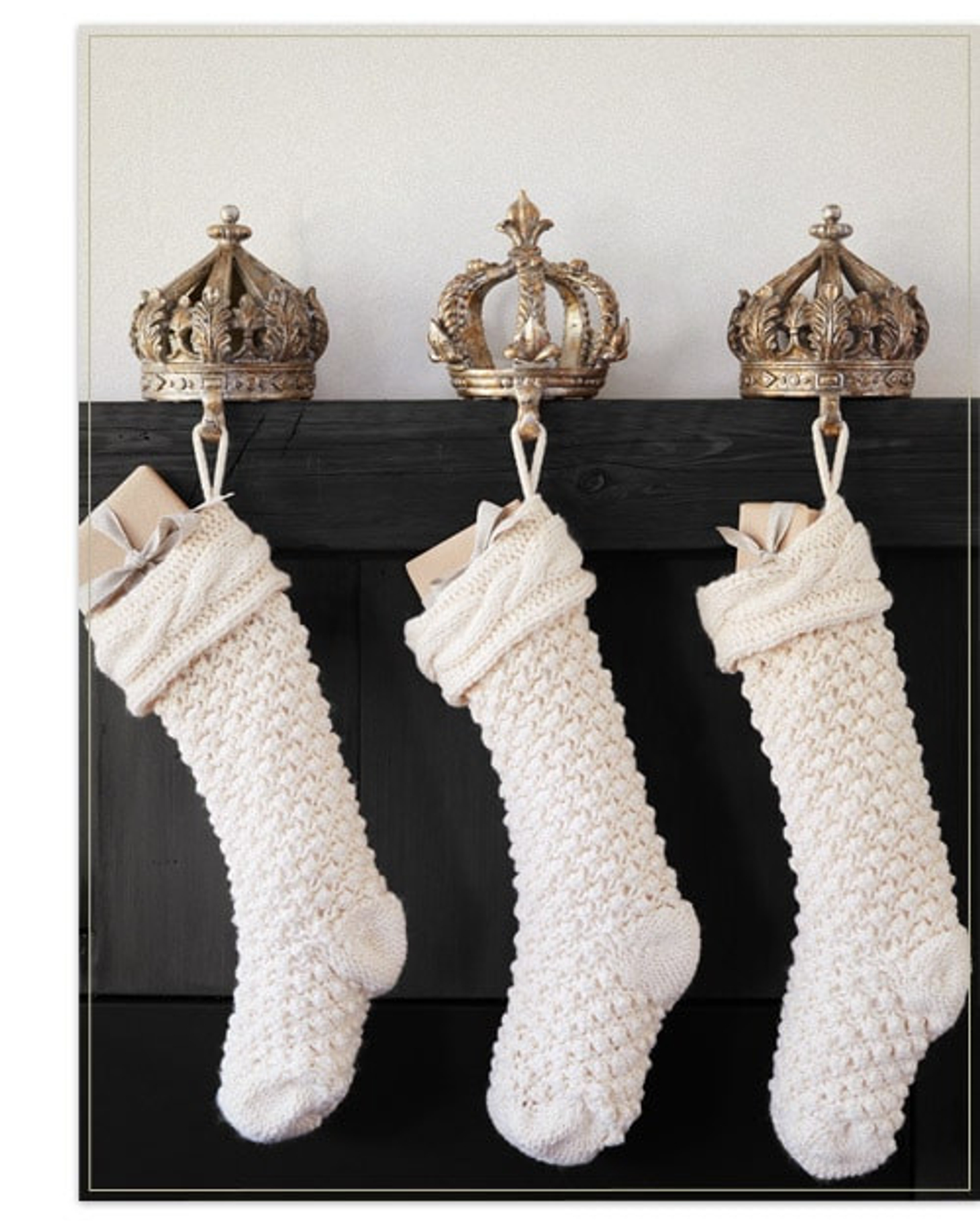 Chunky Knit Christmas Stocking Decor