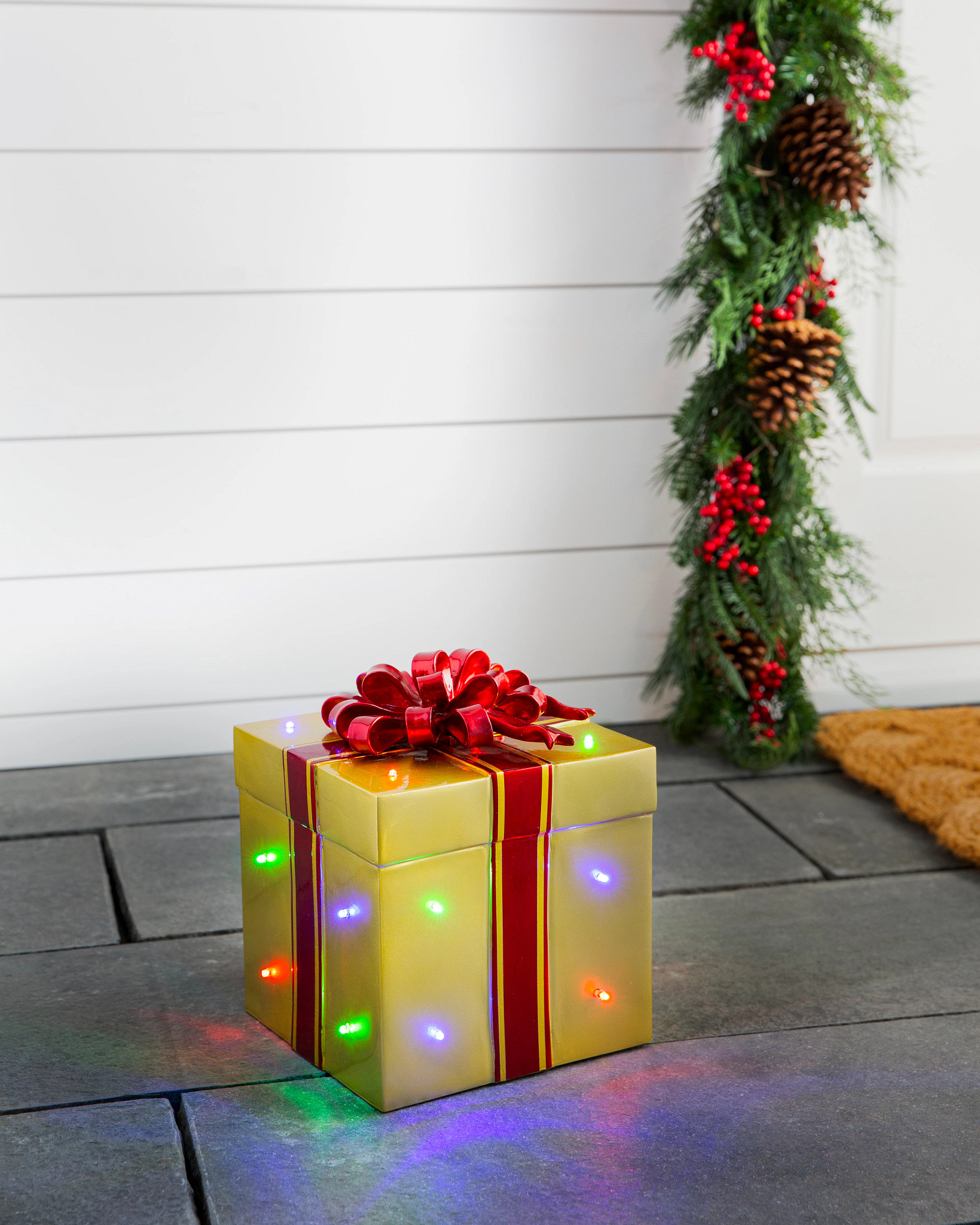 Outdoor Stackable Lighted Christmas Gifts Balsam Hill