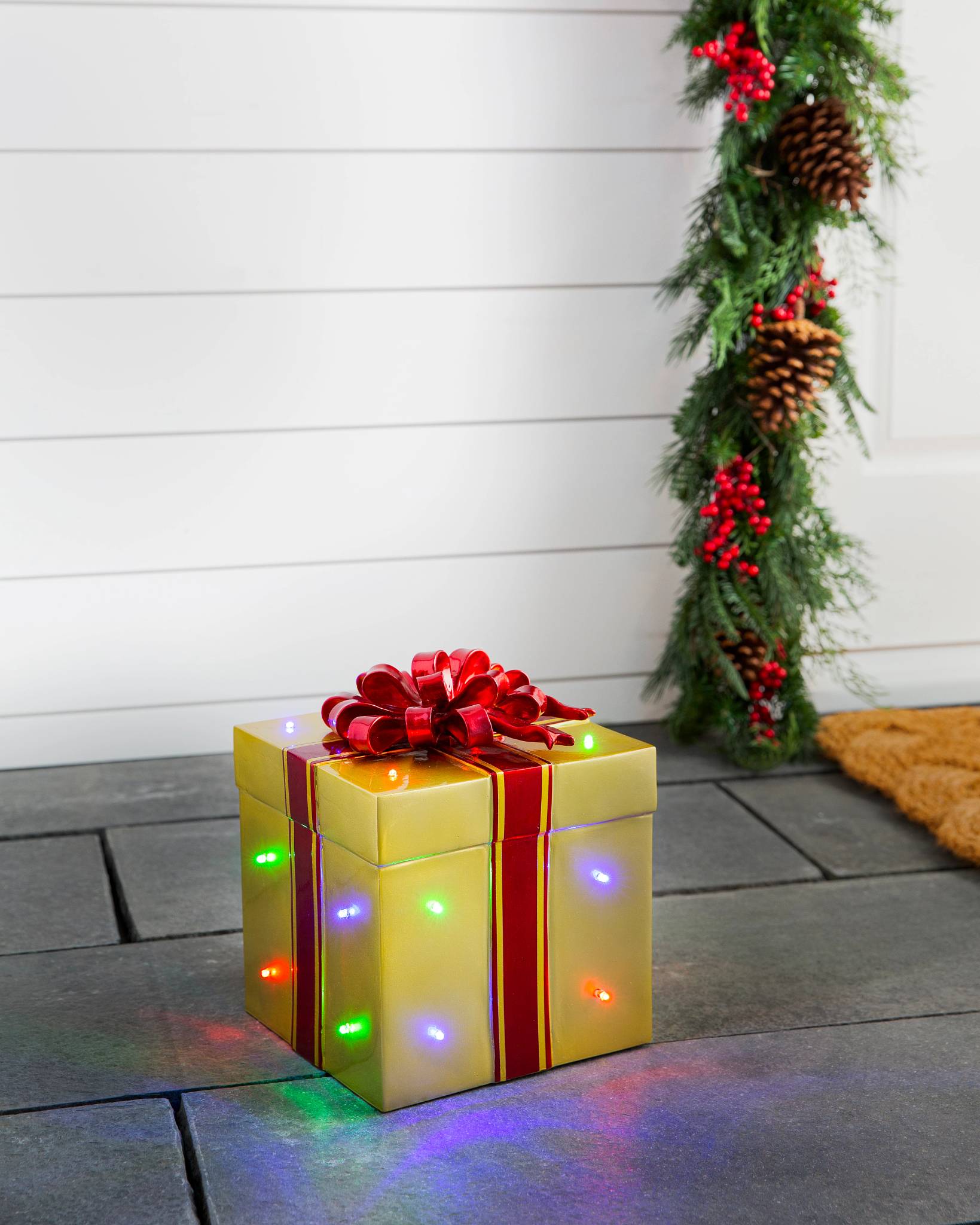 Outdoor Stackable Lighted Christmas Gifts | Balsam Hill