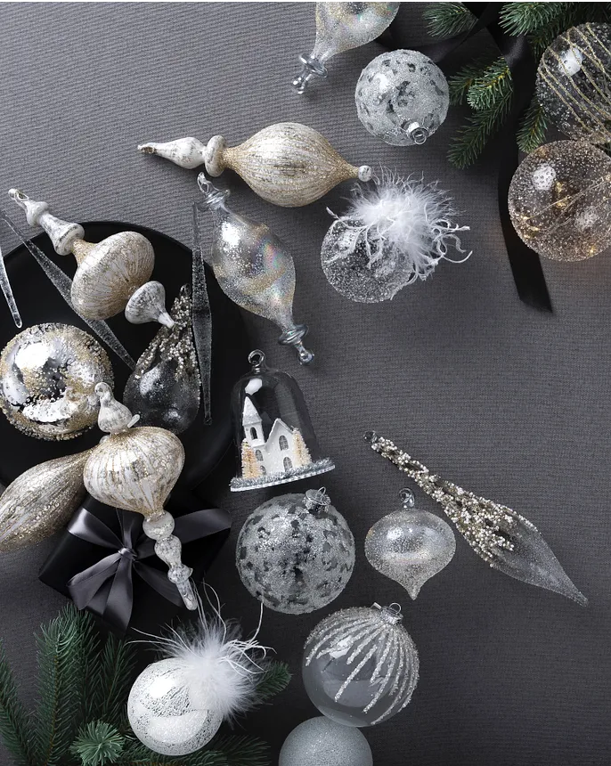 Boîte de rangement en tissu pour décorations de Noël - Bordeaux à étoiles -  ON RANGE TOUT