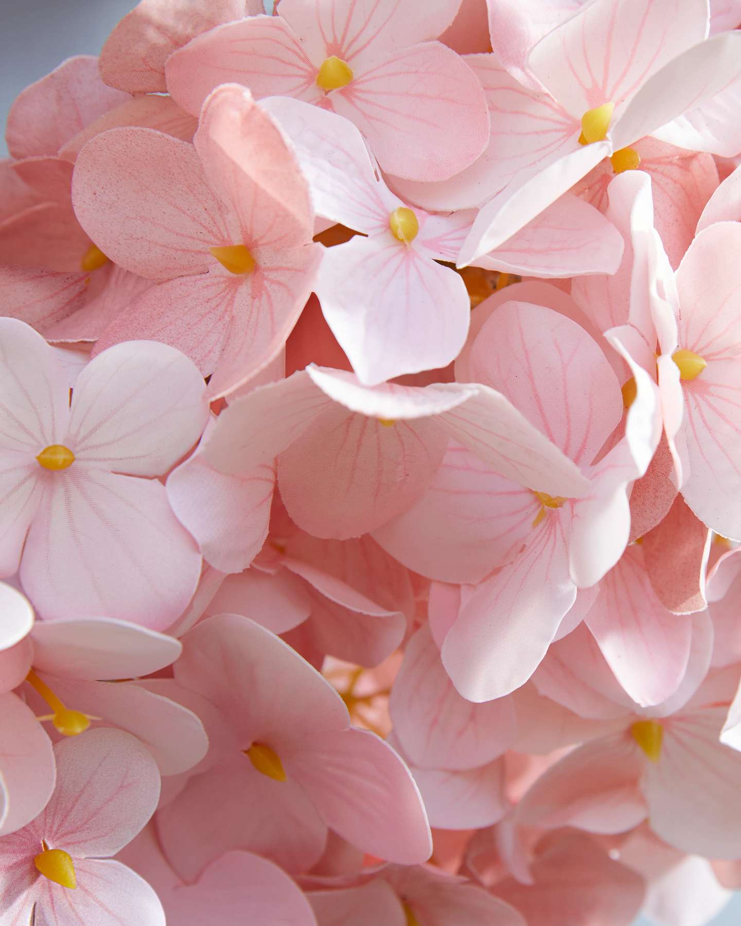 Balsam Hill Pink Outdoor Hydrangea Harmony Artificial Spring Wreath Closeup