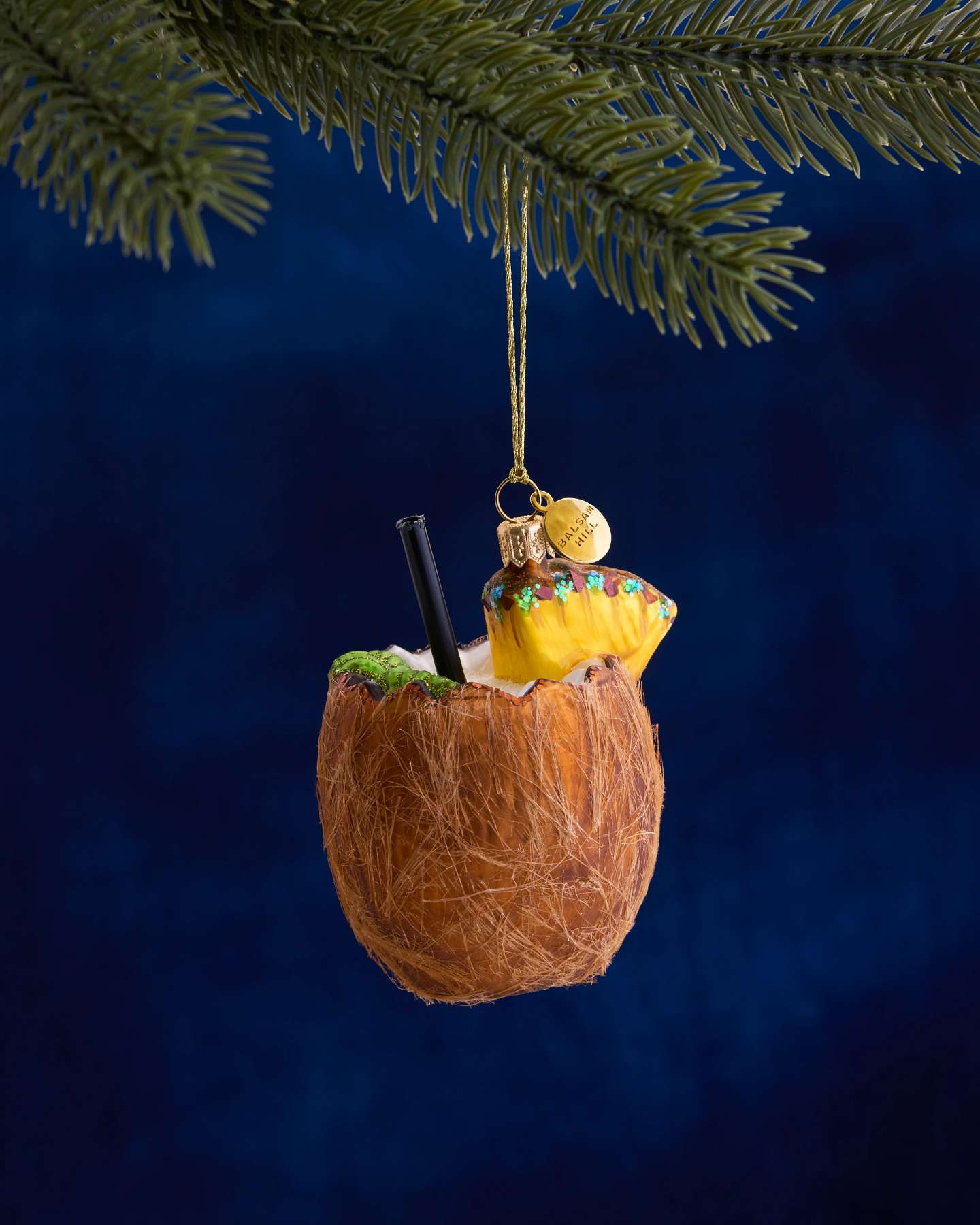 Balsam Hill Studio Coconut Cocktail Ornament