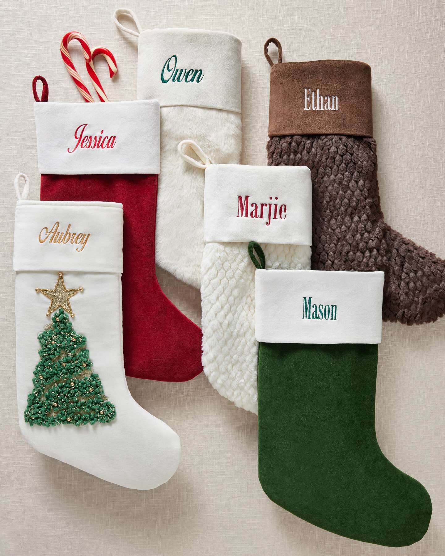 Red & White Velvet Christmas Stocking