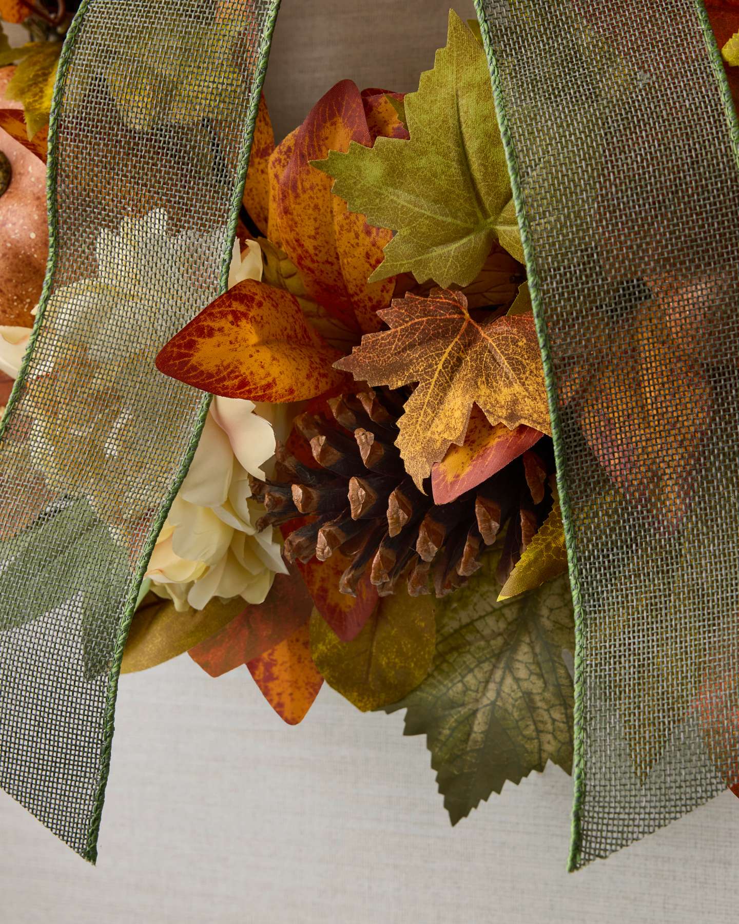 6ft Autumn Meadow Garland by Balsam Hill Closeup 30