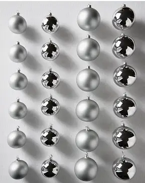 Klassisches Weihnachtskugel-Set in Silber (Weihnachtsbasics) Klassisches Weihnachtskugel-Set in Silber (Weihnachtsbasics)