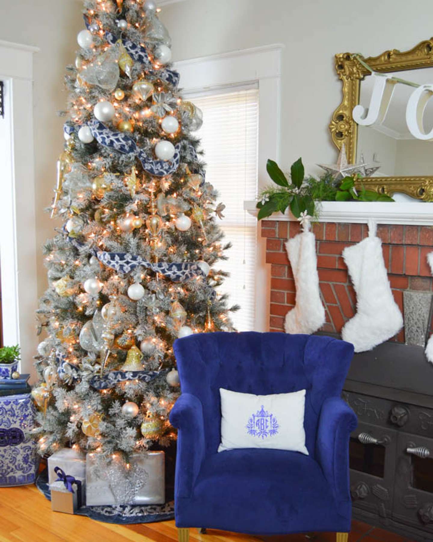 Balsam Hill Frosted Sugar Pine Artificial Christmas Tree Magnolia Lane Blog Feature