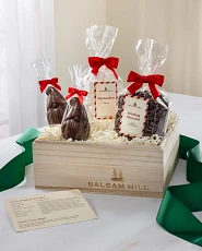 Chocolates in wooden box