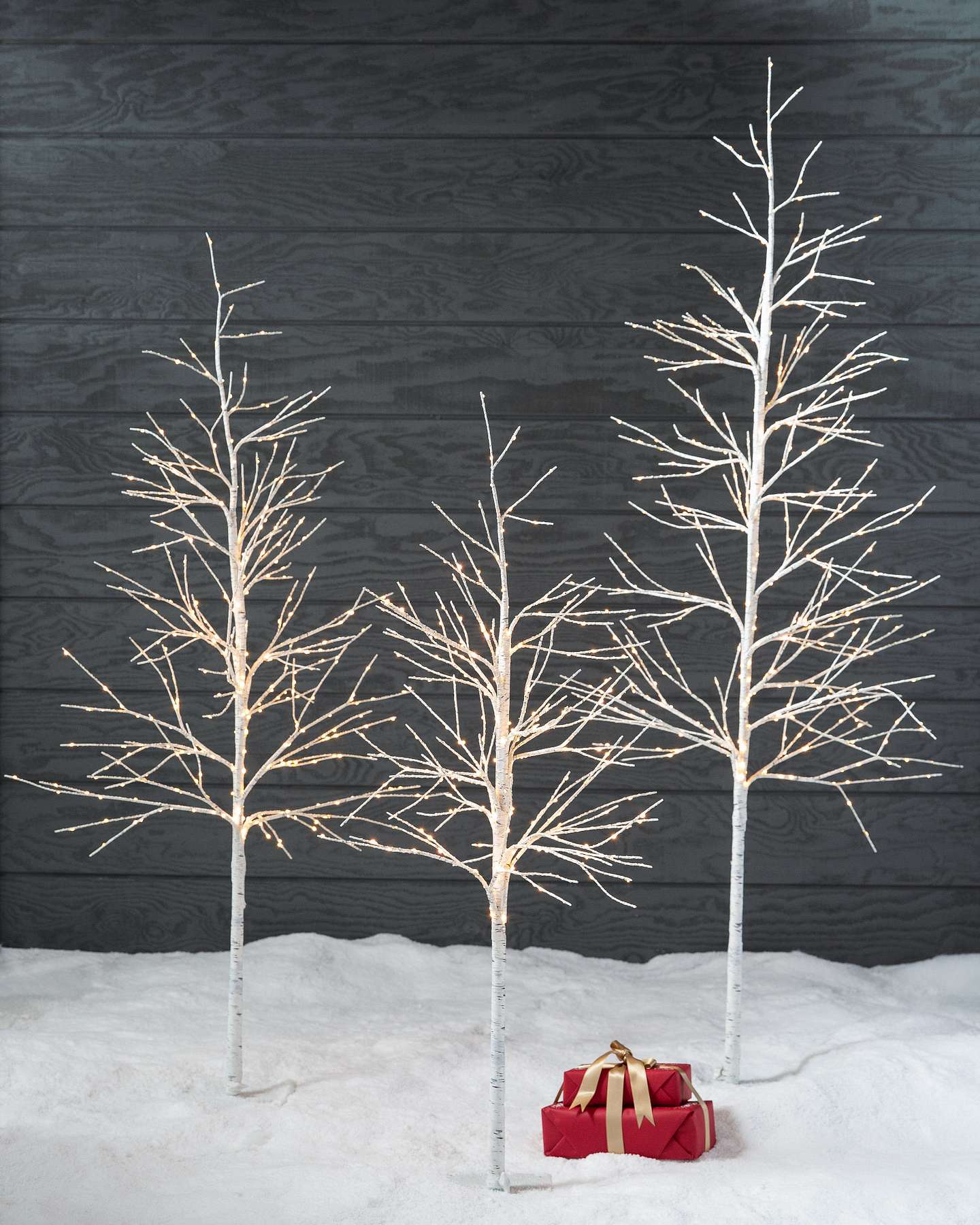 Balsam Hill Indoor Outdoor LED Winter Birch Christmas Tree Elegant Outdoor Display