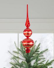 Red Finial Shape Christmas Tree Topper