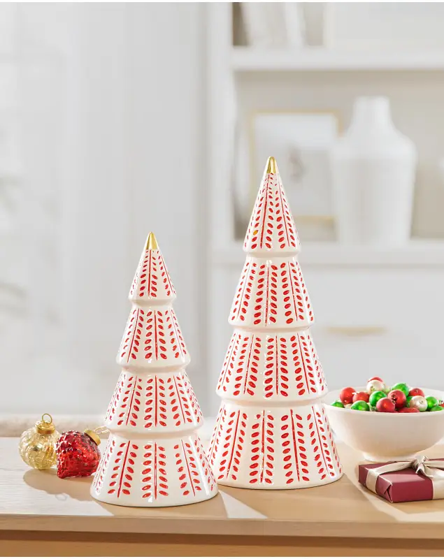 Nordic Charm Ceramic Tabletop Trees by Balsam Hill