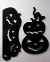 43in Outdoor Illuminated Jack O Lanterns Silhouette Closeup 20 by Balsam Hill