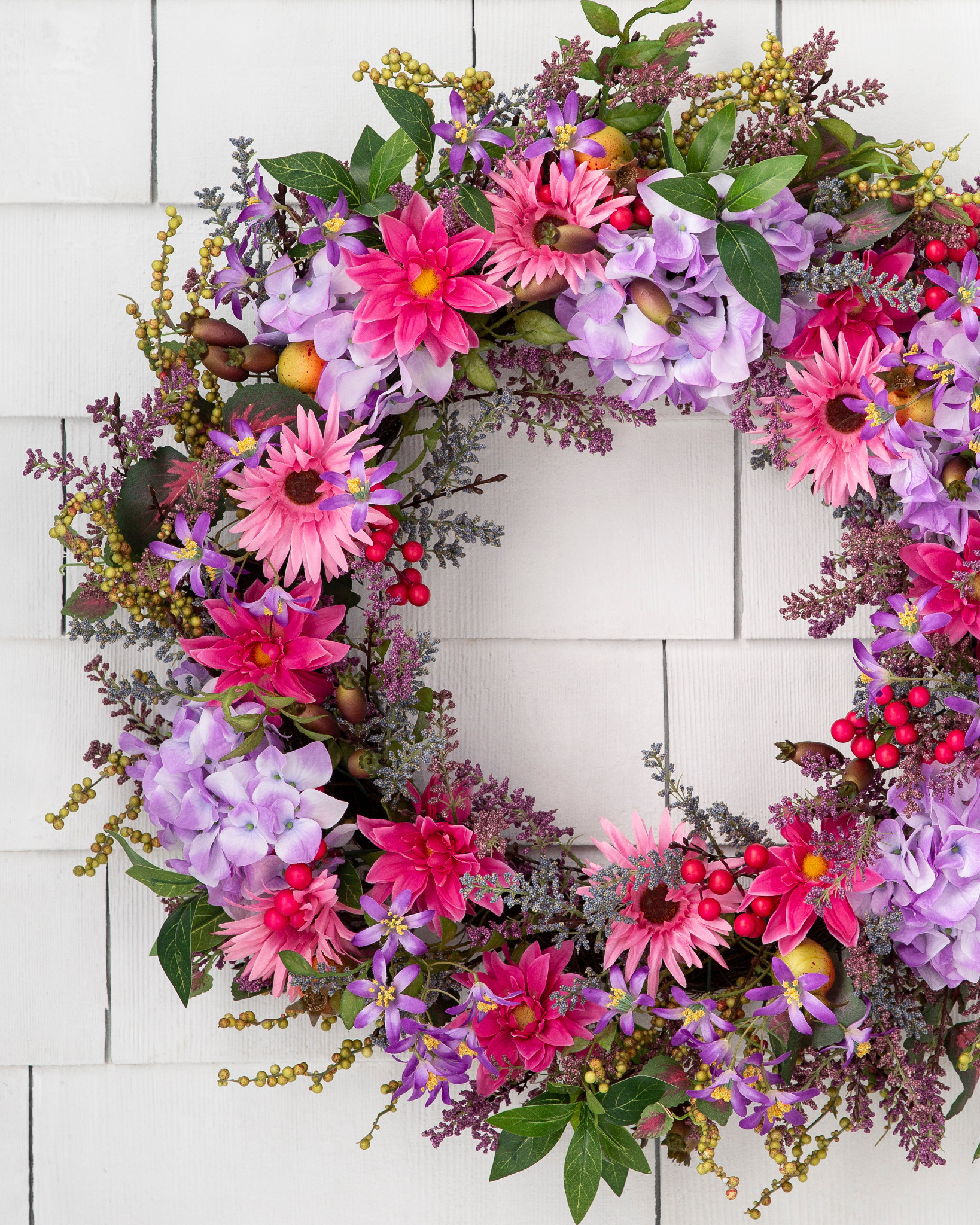 Outdoor Vibrant Summer Bloom Wreath