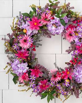 Outdoor Vibrant Summer Bloom Wreath Outdoor Vibrant Summer Bloom Wreath