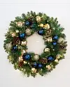 Outdoor Sapphire and Gold Wreath by Balsam Hill SSC