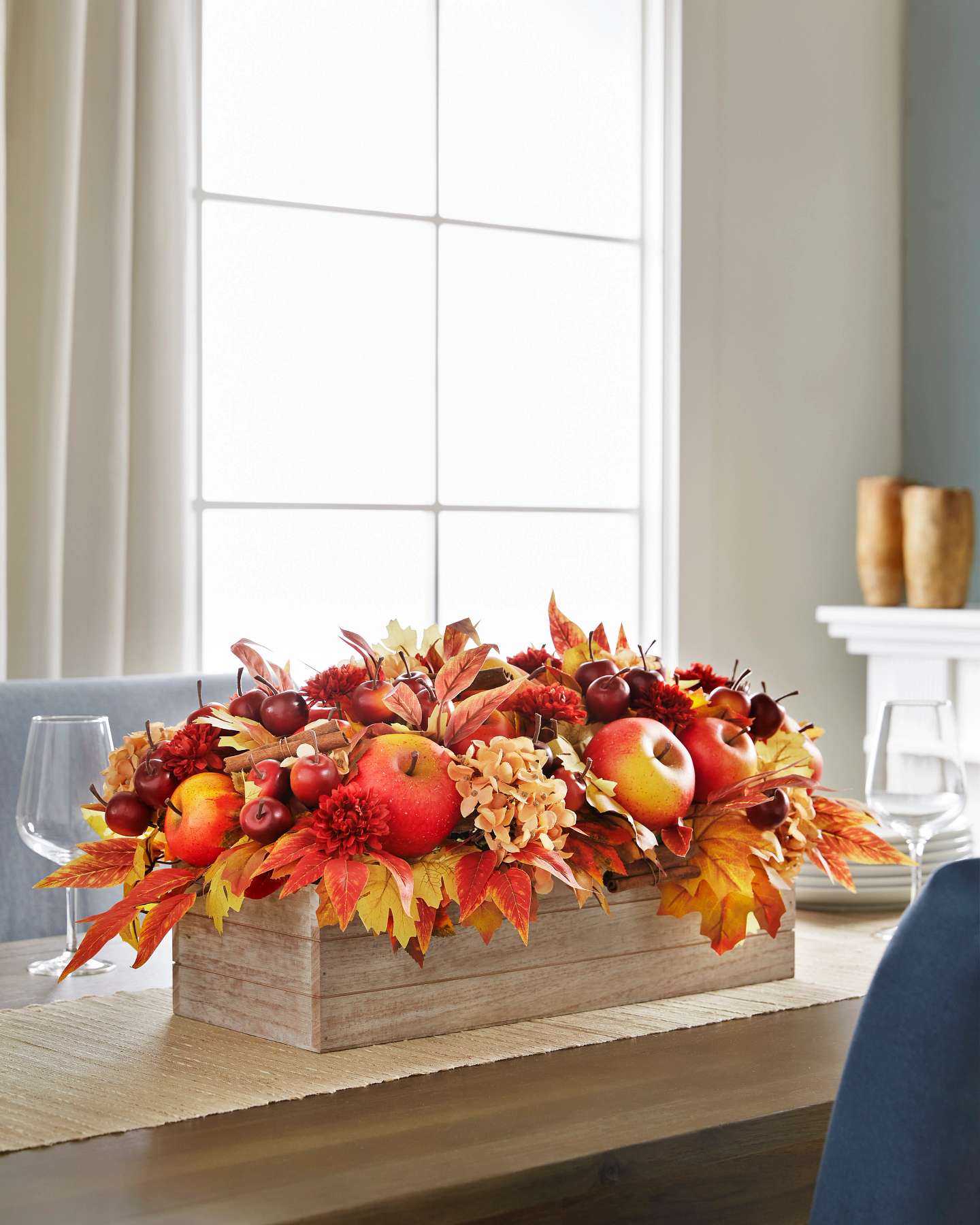 Balsam Hill Apple Spice Artificial Flower Arrangement Unlit Table Display