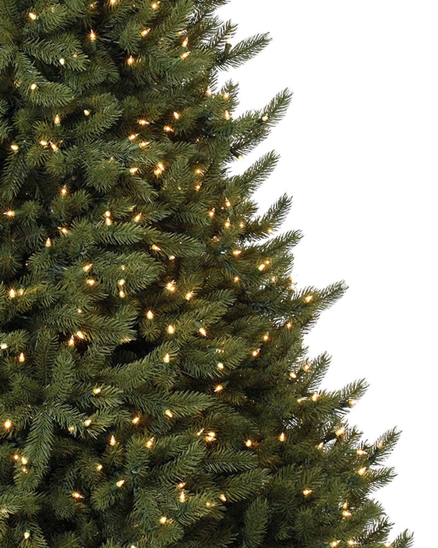 Vermont White Spruce Artificial Christmas Tree LEDCA by Balsam Hill Closeup 10