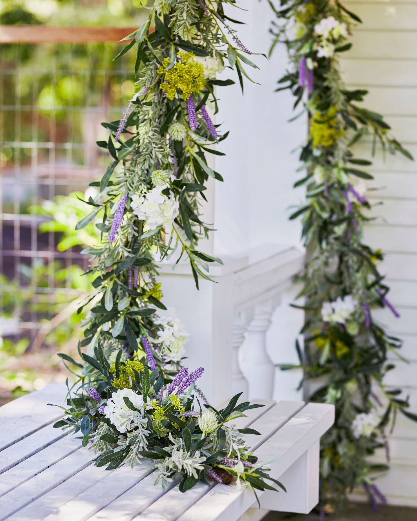 Balsam Hill French Market Artificial Flower Arrangement Lifestyle Outdoor Display