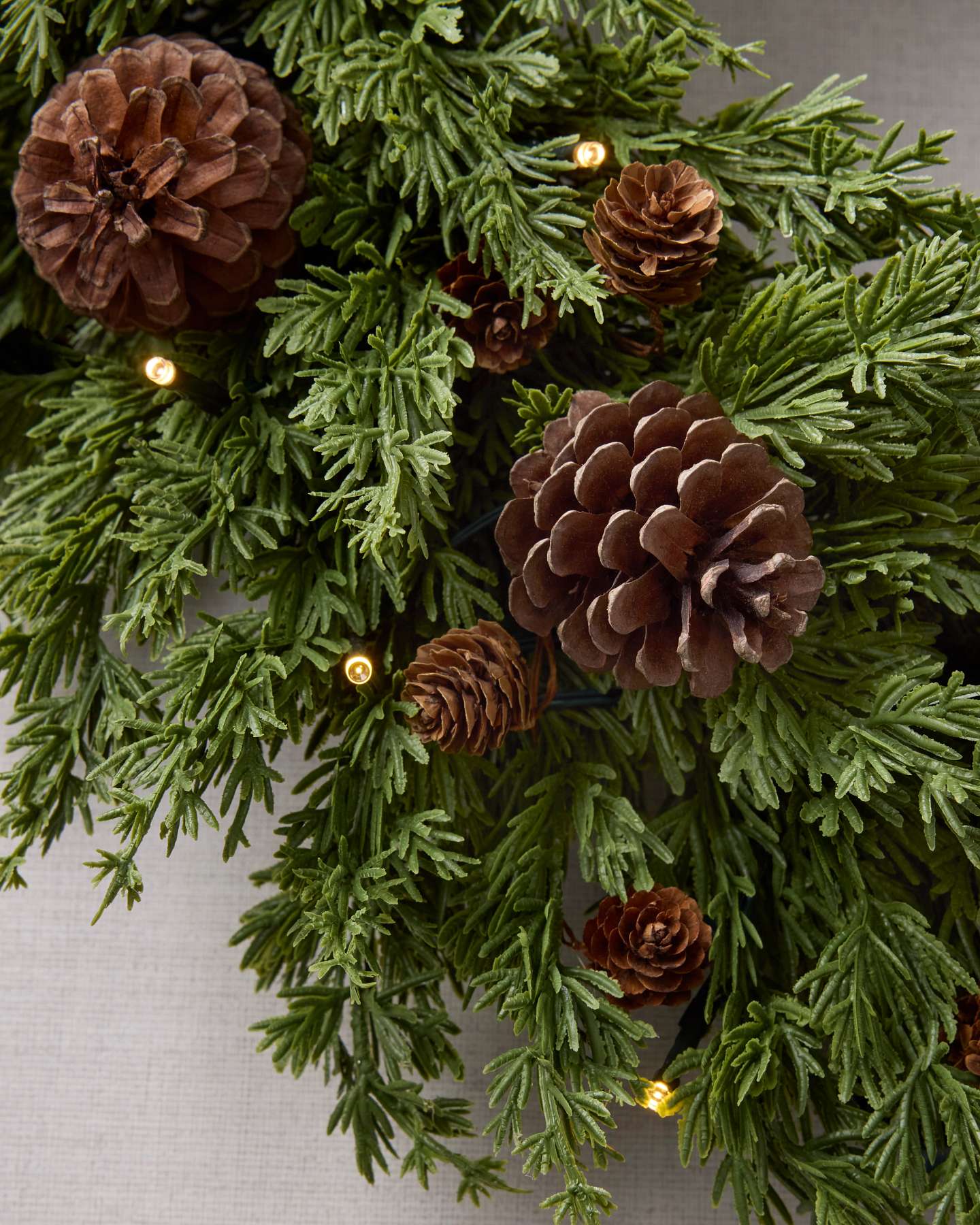 24" Real-Feel® Cypress and Pinecone Splendor Wreath