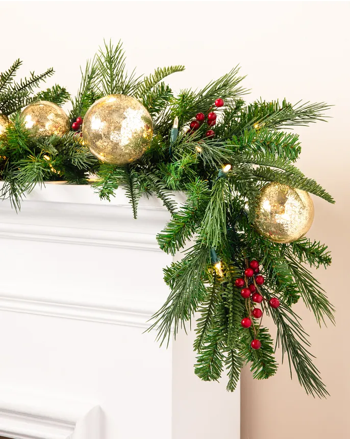 WREESH Grande guirlande de Noël en tissu feutre bricolage 24 pouces de  diamètre 20 pièces accessoires cadeau de noël suspendu avec guirlande  lumineuse 