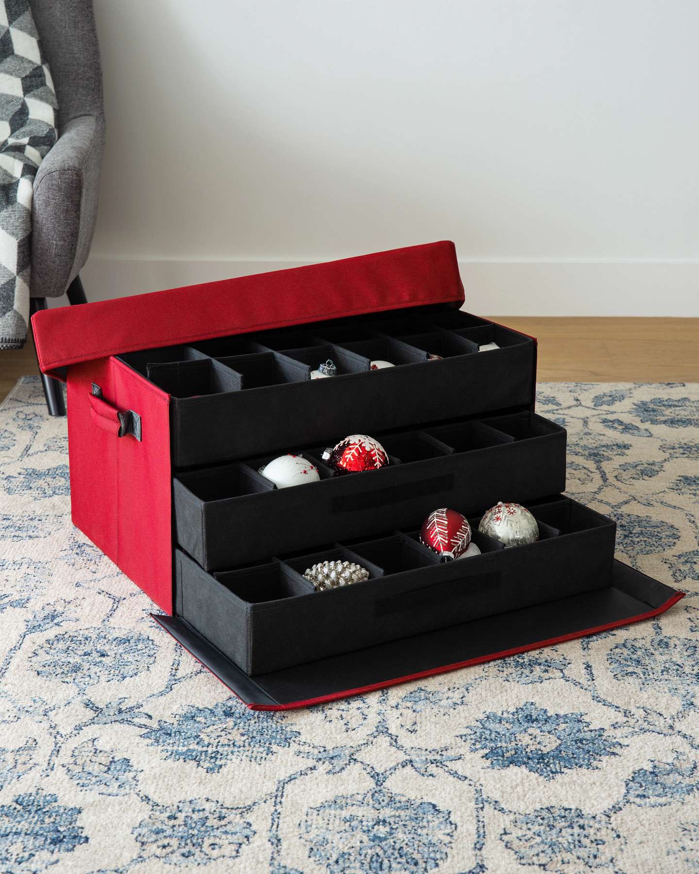 Balsam Hill Boîte de rangement pour boules de Noël