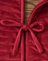 Cardinal Berkshire Quilted Tree Skirt by Balsam Hill Closeup 30