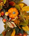 Pumpkin and Eucalyptus Wreath Closeup 10 by Balsam Hill