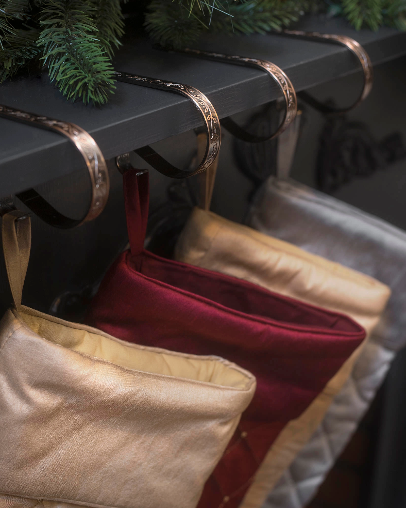 Stocking holders for discount mantle